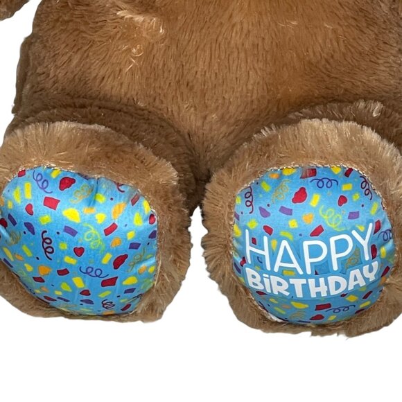 Build-A-Bear Plush Happy Birthday Brown Teddy 15" Stuffed Animal Toy - Picture 4 of 11